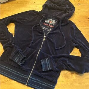 Y2K vintage Twisted Heart Terry zip up hoodie sweatshirt